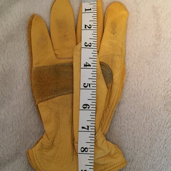 ❤️4 for $20 Terra tan cowhide work gloves sz M - Picture 4 of 7